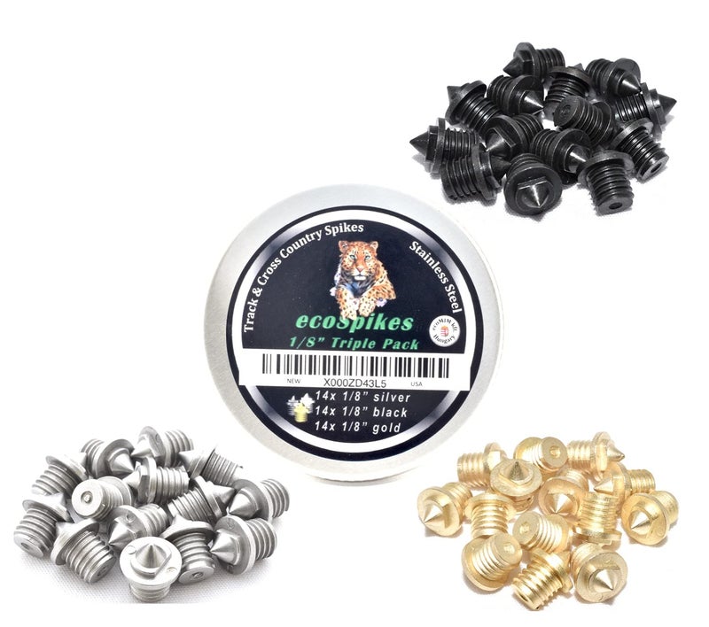 ecoSpikes Triple Pack - 1/8 inch Steel Track and Cross Country Spikes - Image 1